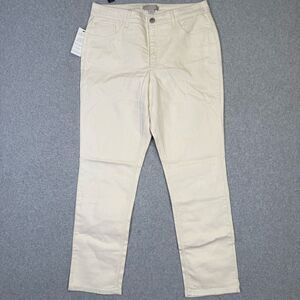 Brand New Laura Ashley Women's Size 16 White Tummy Slimming Straight Leg Jeans